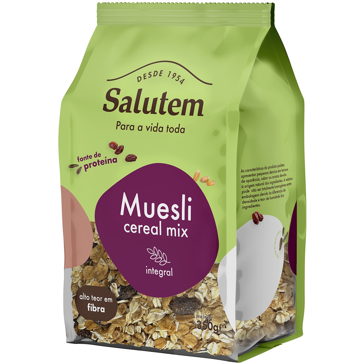 MUESLI CEREAIS MIX INTEGRAL SALUTEM 350GR