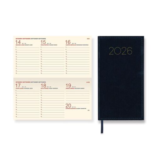 AGENDA CONDOR EXCEL FSC MIX B15 8X15CM SEMANAL BOLSO AZUL 2026