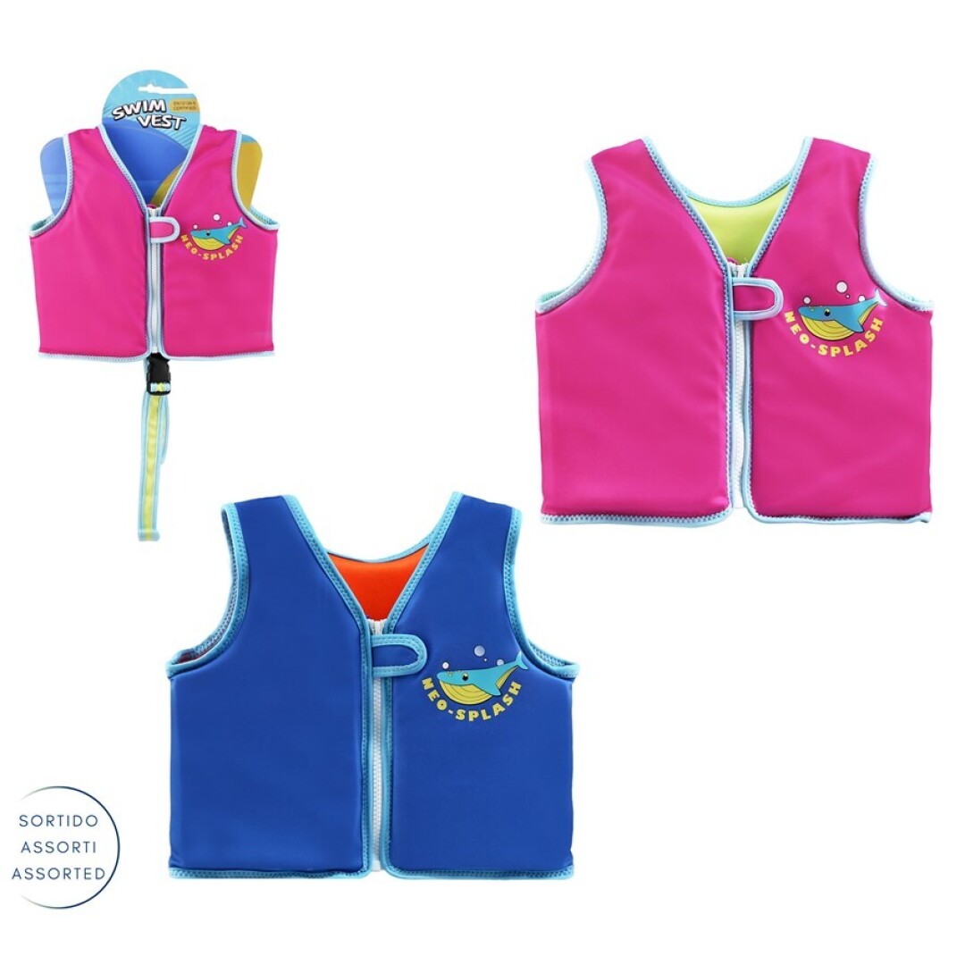 COLETE FLUTUANTE INFANTIL ROSA/AZUL