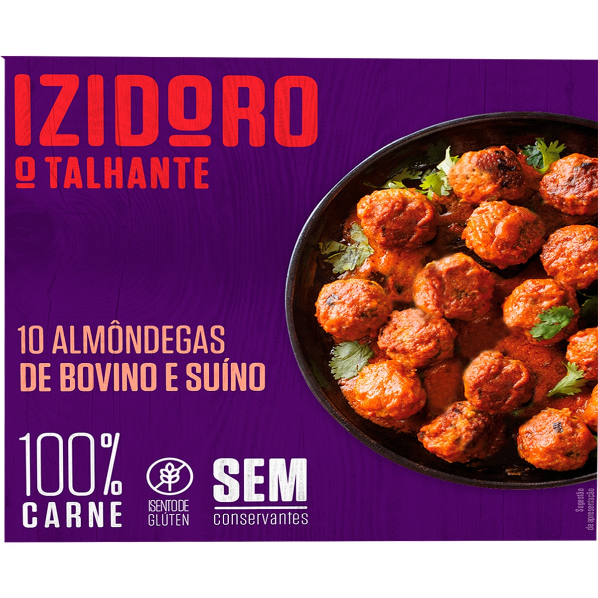 ALMÔNDEGAS CARNE BOVINO E SUÍNO IZIDORO 10UN 300GR CONGELADO