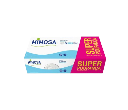 IOGURTE MIMOSA MAGRO NATURAL 8X120GR