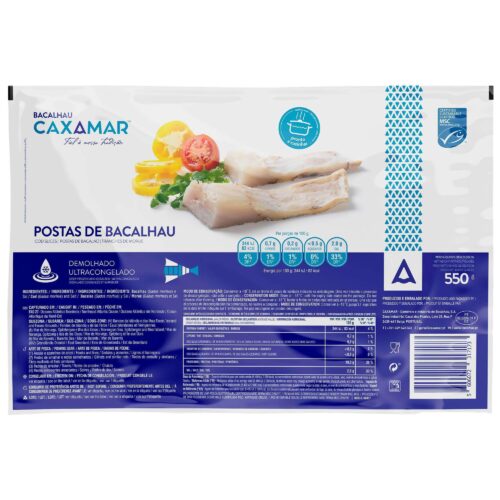 POSTAS DE BACALHAU CAXAMAR 550GR