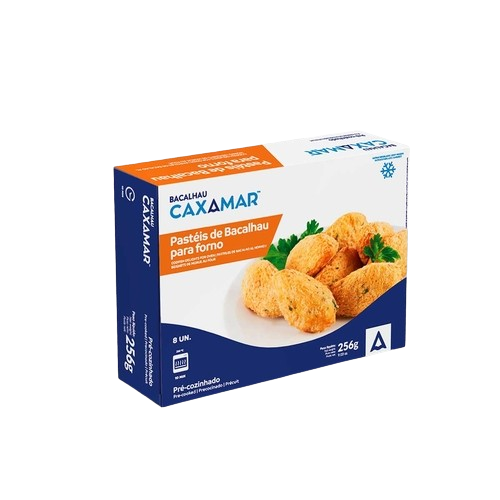 PASTEIS DE BACALHAU PARA FORNO CAXAMAR 256GR 8UNI