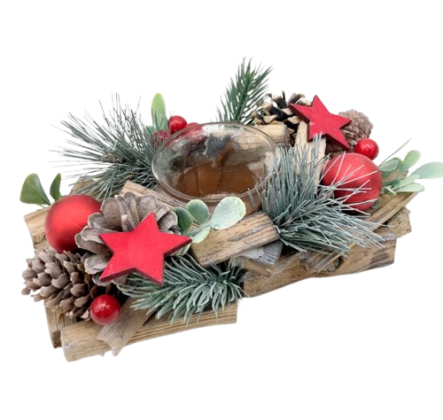 CASTIÇAL NATAL COM VELA 326.0009.541
