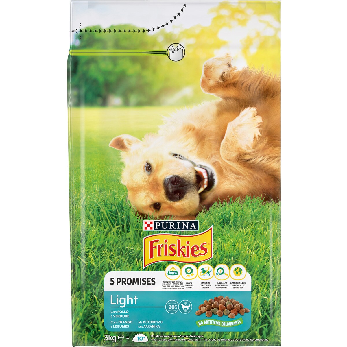 ALIMENTO SECO CÃO FRISKIES LIGHT 3KG