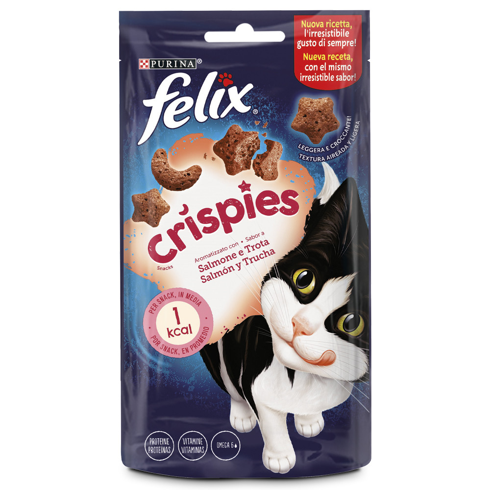 SNACK GATO CRISPIES SALMÃO & TRUTA FELIX 45GR