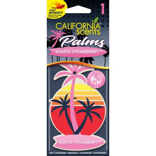 AMBIENTADOR P/ CARRO PALMS SHASTA STRAWBERRY CALIFORNIA SCENTS