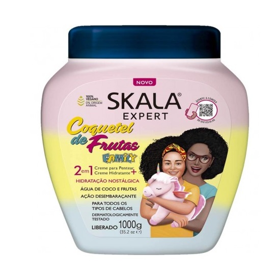 MÁSCARA CABELO 2 EM 1 COCKTAIL DE FRUTAS SKALA 1L