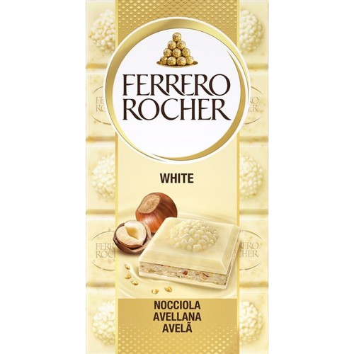 TABLETE CHOCOLATE BRANCO AVELÃ FERRERO 90GR