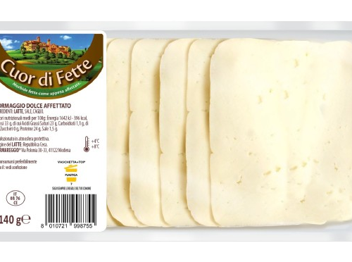 QUEIJO FORMAGGIO PROVOLONE DOLCE AFFETATOP CUOR DI FETTE FATIAS 140GR