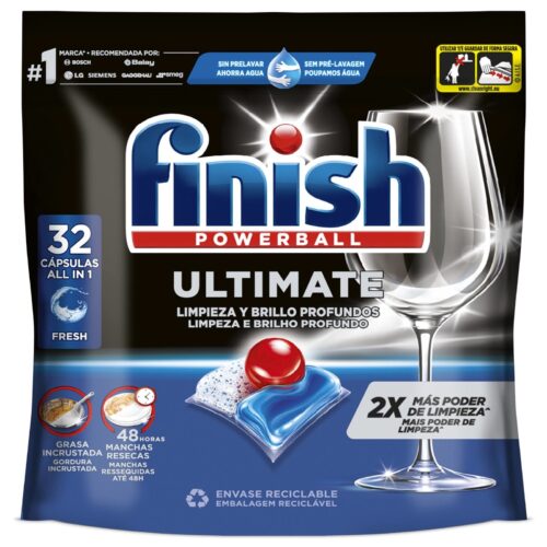 DETERGENTE P/ MÁQUINA DA LOIÇA ULTIMATE FINISH 32 CÁPSULAS