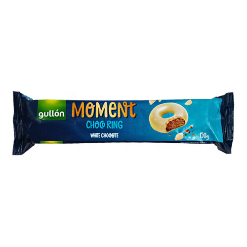 BOLACHA MOMENT CHOCO RING WHITE GULLON 128GR