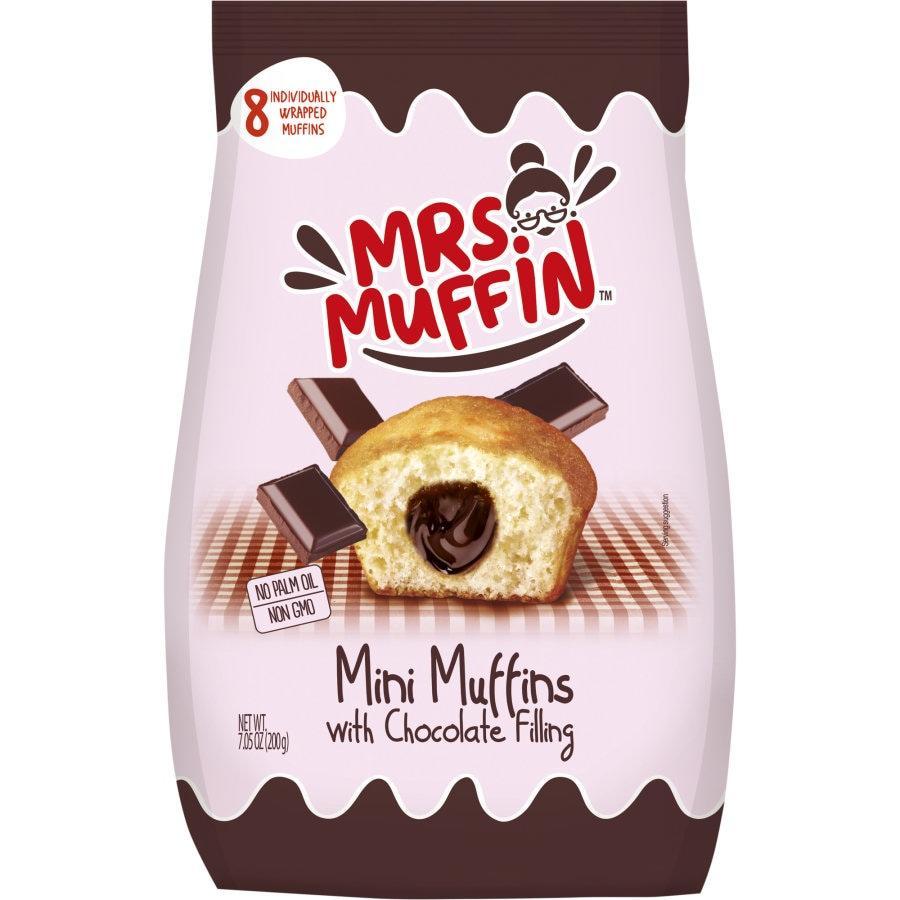 BOLO MINI MUFFINS RECHEIO CHOCOLATE MRS MUFFIN 200GR