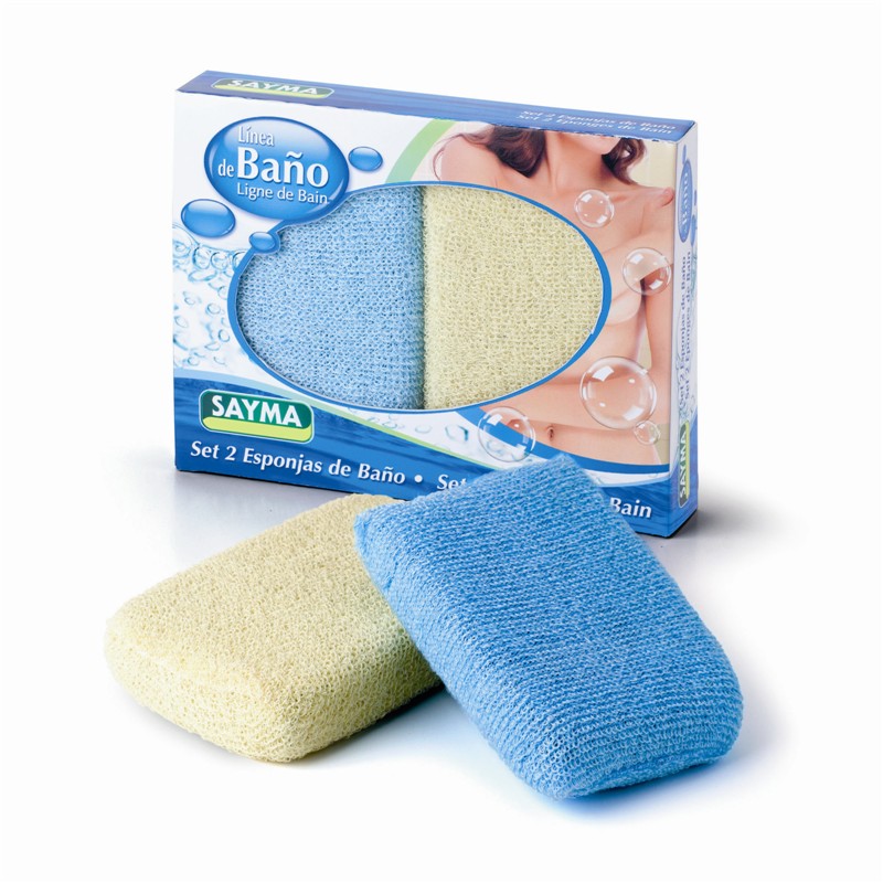ESPONJA BANHO SAYMA RETANGULAR RIZO 2UNI
