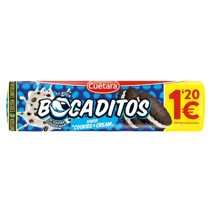 BOLACHA COOKIES CREAM BOCADITOS CUETARA150GR