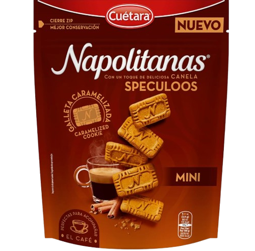 BOLACHA NAPOLITANAS SPECULOOS MINI CUÉTARA 80GR