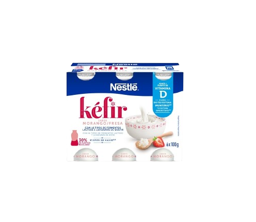 IOGURTE LIQUIDO KEFIR MORANGO 6X100ML