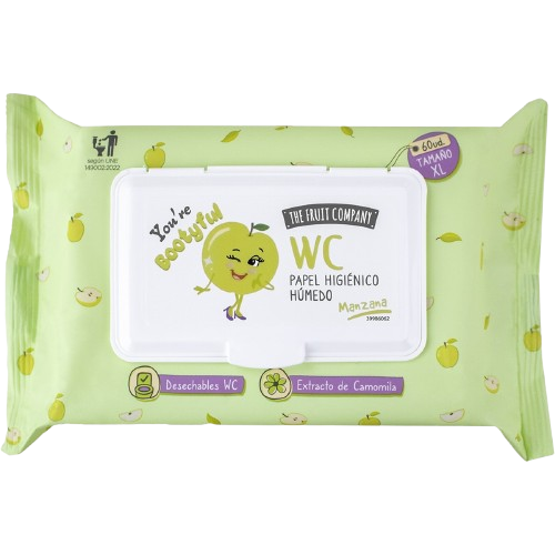 TOALHITAS WC MAÇÃ VERDE THE FRUIT COMPANY 60UN