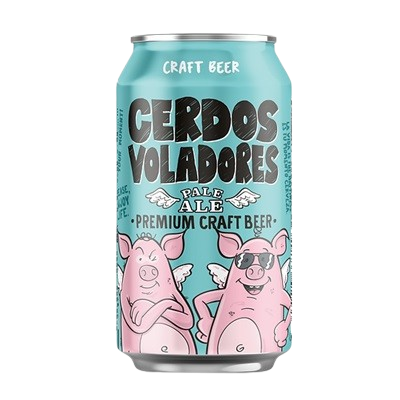 CERVEJA CERDOS VOLADORES PALE ALE GLÚTEN FREE LATA 33CL