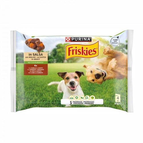 ALIMENTO HÚMIDO CÃO ADULTO BORREGO/CENOURAS FRISKIES 4X85GR