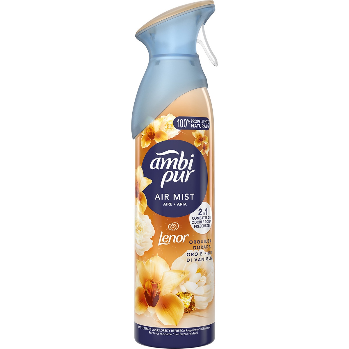 AMBIENTADOR AEROSSOL ORQUÍDEA DOURADA AMBIPUR 185ML