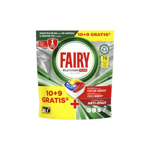 DETERGENTE MÁQUINA LOIÇA ALL IN ONE PLATINUM FAIRY 10+9 PASTILHAS