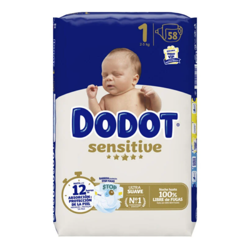 FRALDAS DODOT SENSITIVE T1 58UN