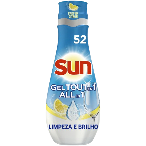 DETERGENTE MÁQUINA LOIÇA SUN GEL ALL IN ONE LIMÃO 52 DOS