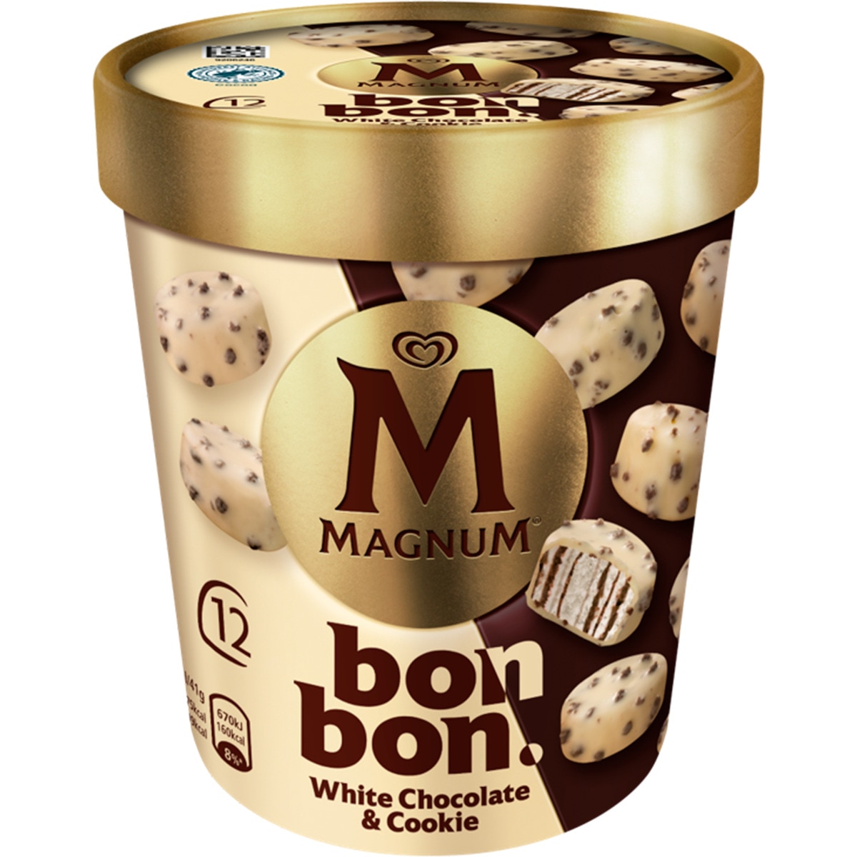 GELADO BOMBON CHOCOLATE BRANCO E COOKIES MAGNUM 204ML