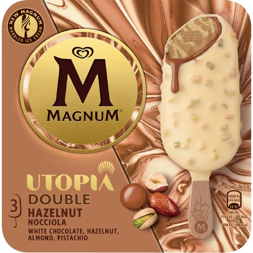 GELADO DOUBLE HAZELNUT MAGNUM 3X85ML