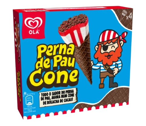 GELADO PERNA DE PAU CONE 4X90ML