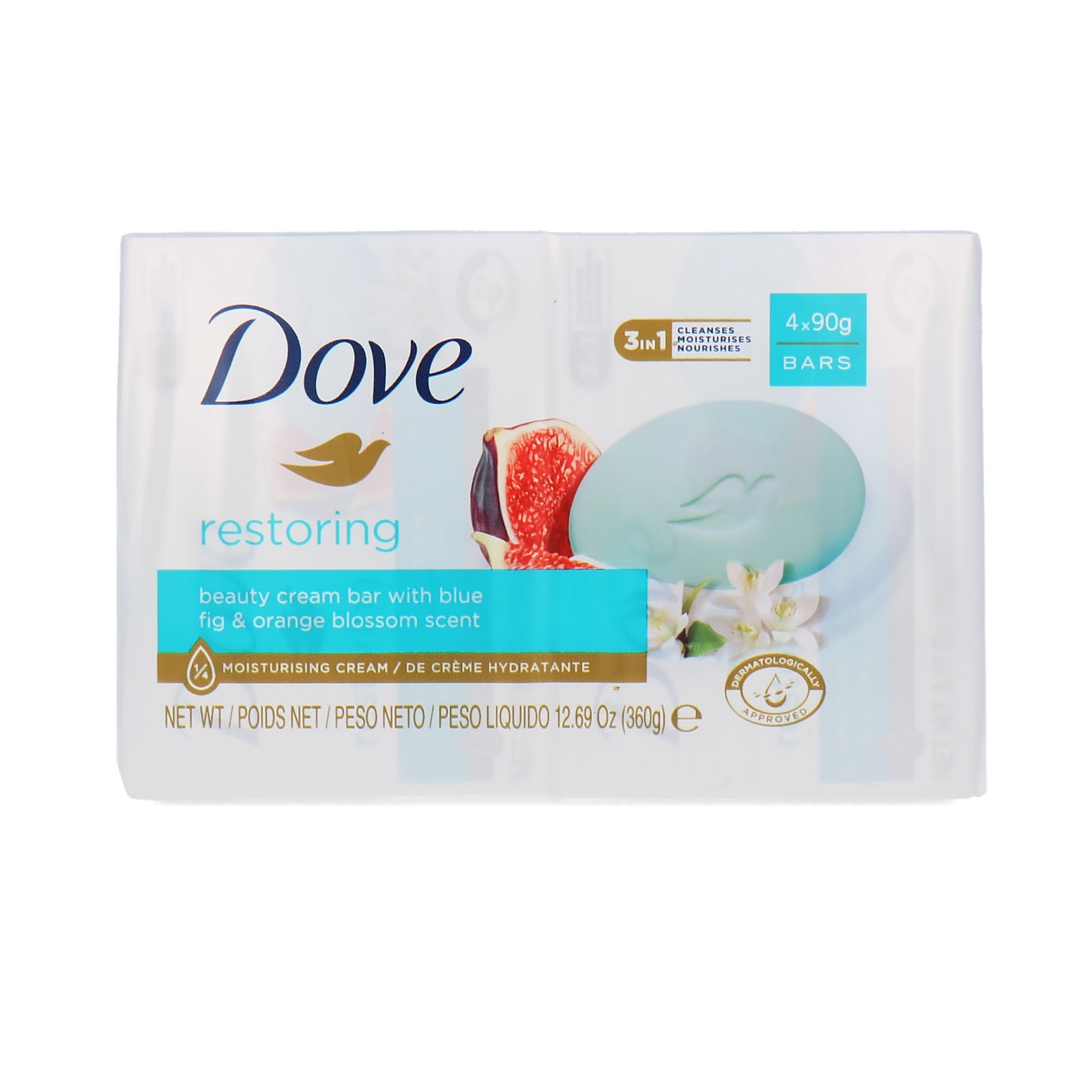 SABONETE RESTORING DOVE 4X90GR