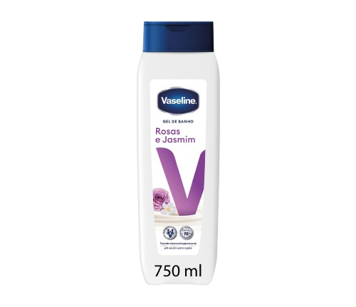 GEL BANHO ROSA E JASMIM VASELINE 750ML