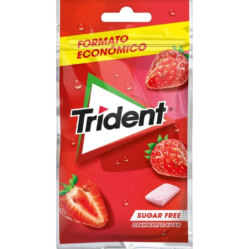PASTILHA FREE SUGAR MORANGO TRIDENT 43.5GR