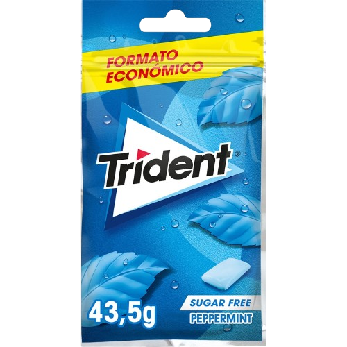 PASTILHA FREE SUGAR PPPERMINT TRIDENT 43.5GR