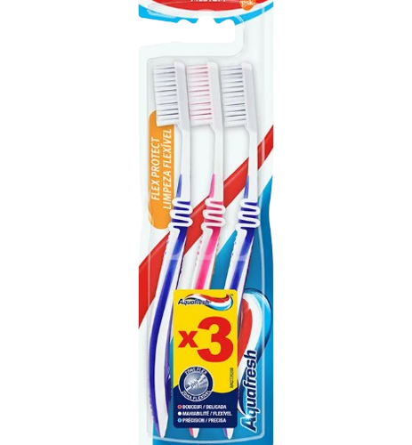 ESCOVA DENTES LIMPEZA FLEXÍVEL MÉDIA AQUAFRESH 3U