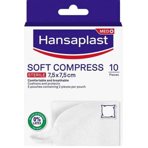 COMPRESSAS ESTERELIZADAS 7,5X7,5CM 10N  HANSAPLAST