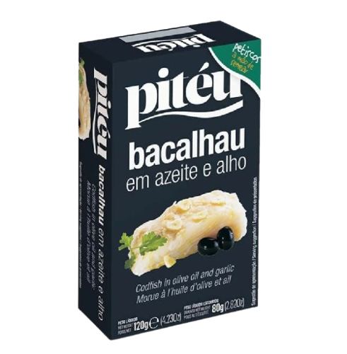 BACALHAU EM AZEITE E ALHO PITÉU 120GR