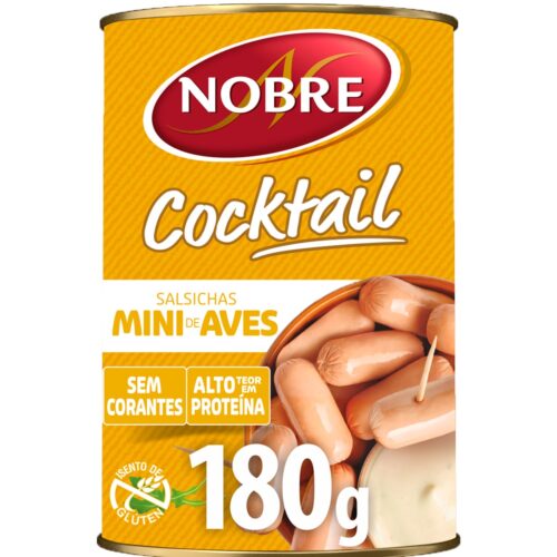 SALSICHAS NOBRE COCKTAIL AVES 180GR LATA