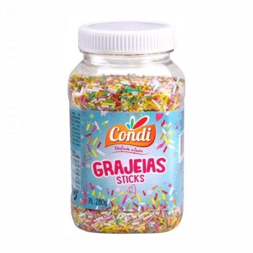 DECORAÇÃO BOLO DRAGEIAS STICKS CONDI 280GR