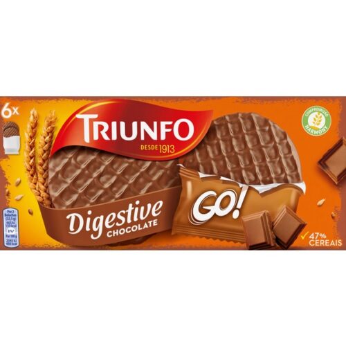 BOLACHA DIGESTIVE GO CHOCOLATE TRIUNFO 171GR