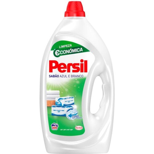 DETERGENTE LÍQUIDO MÁQUINA ROUPA PERSIL SABÃO AZUL E BRANCO 100D