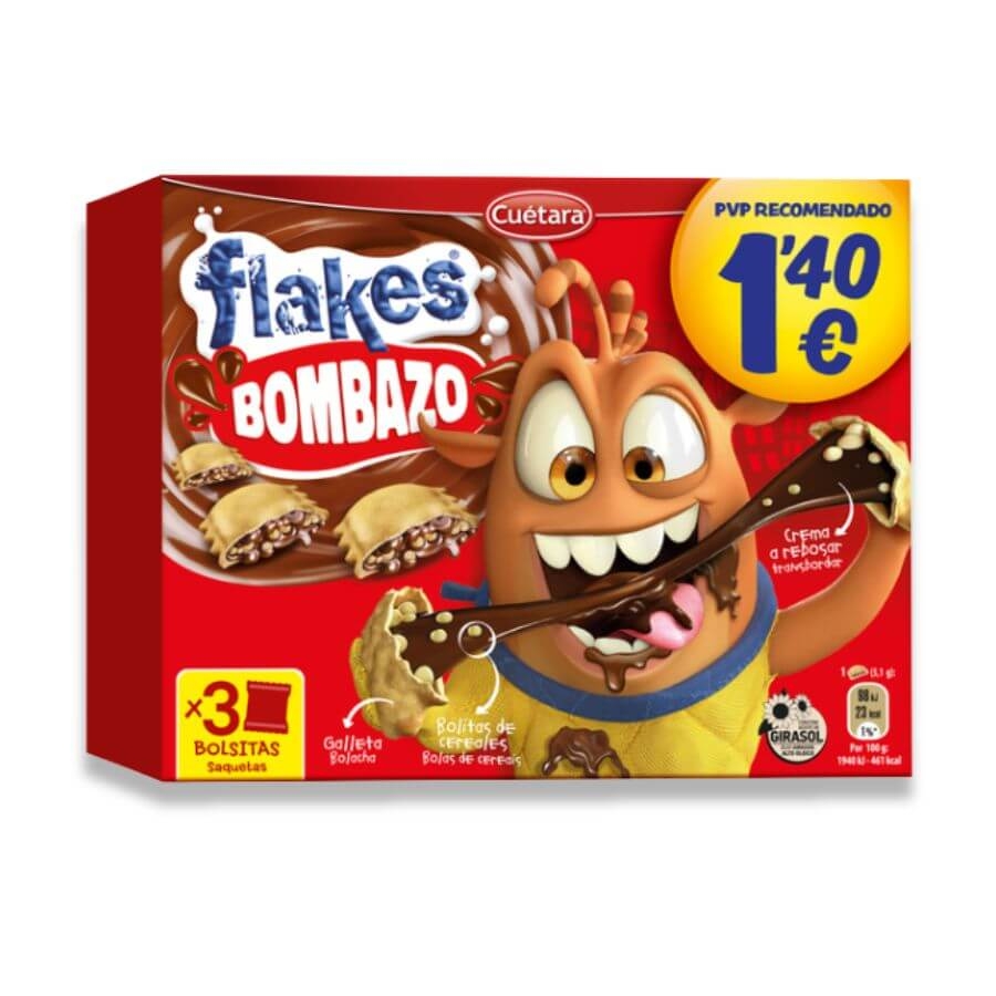 BOLACHA FLAKES BOMBAZO CUÉTARA 105GR