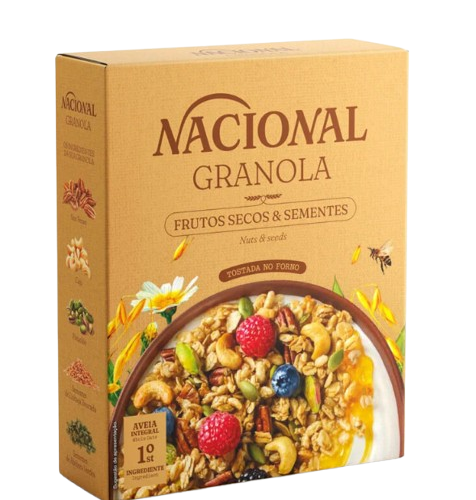 GRANOLA FRUTOS SECOS E SEMENTES NACIONAL 300GR