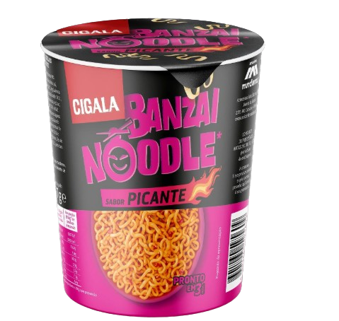 NOODLE CIGALA BANZAI SABOR A PICANTE 67GR