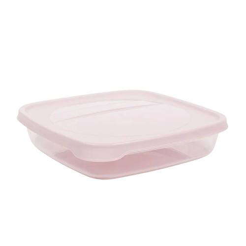 CAIXA ALIMENTOS 02 0973 ROSA 1300ML 20.5X20.5X4.5CM