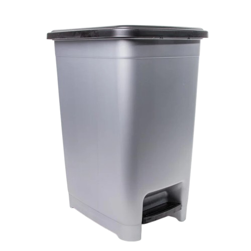 BALDE LIXO 01 1142 CINZA 40L