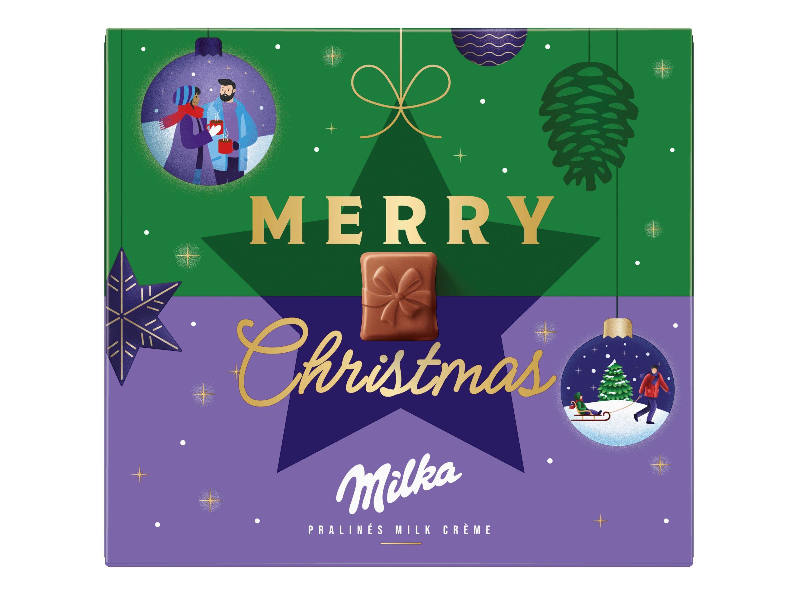 BOMBOM PRALINÉS MERRY CHRISTMAS MILKA 110GR