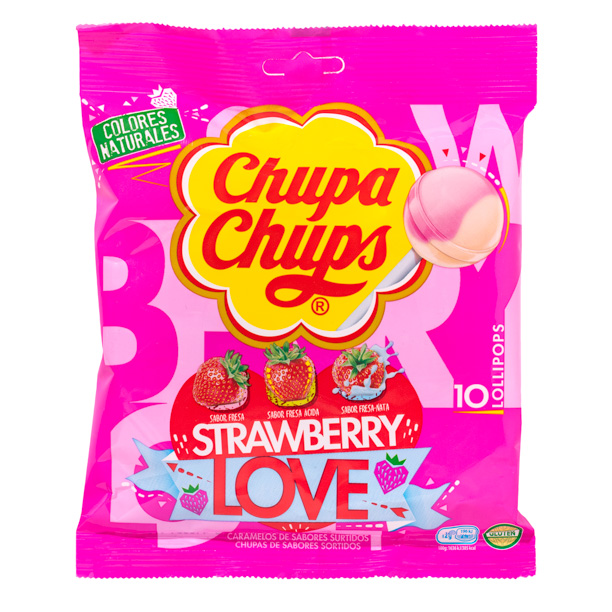 CHUPA CHUPS STRABERRY LOVES 120GR