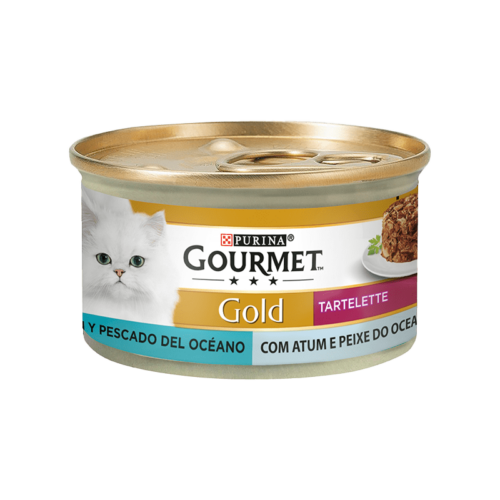 ALIMENTO GATO GOURMET GOLD TARTELETTE ATUM E PEIXE DO OCEANO 85GR
